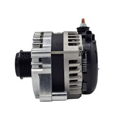 SBC-GM2-390XP-C alternator installed in GM Vortec engine bay with OEM fitment